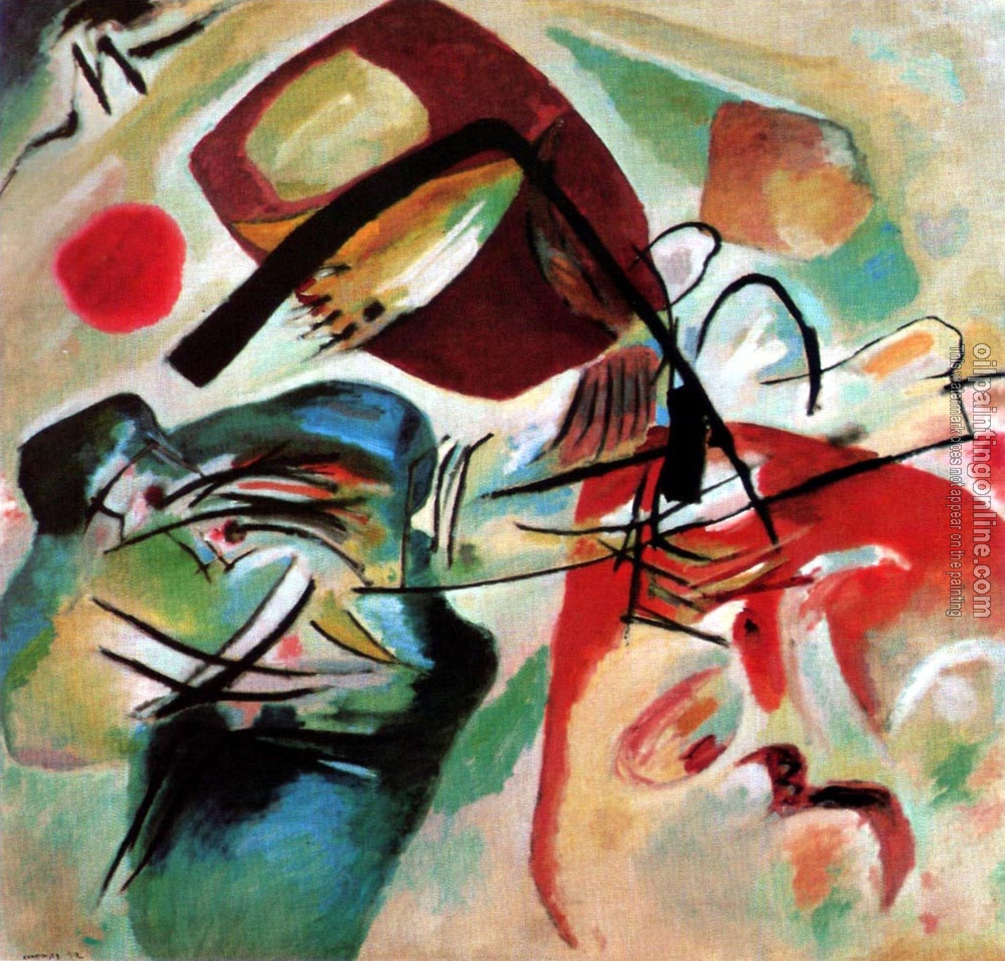 Kandinsky, Wassily - Cuadro con arco negro